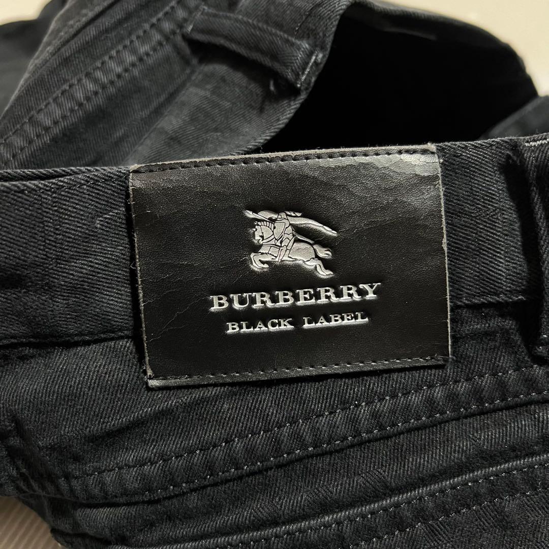 バーバリーブラックレーベル シャドーチェック ストレート 三陽商会