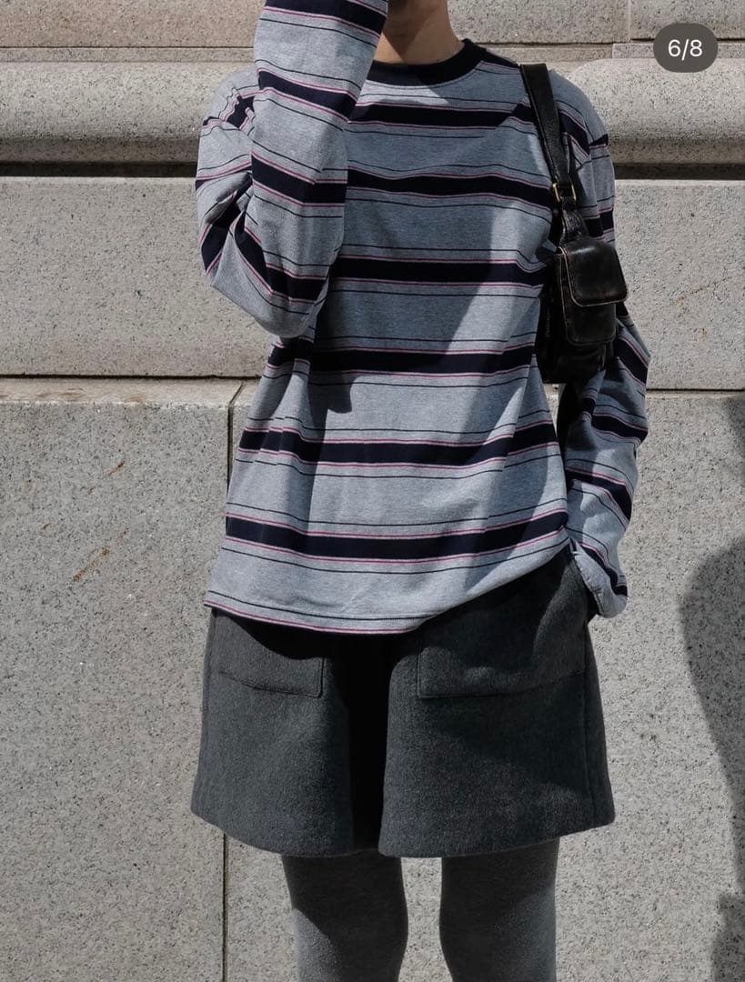 MACHATT ボーダーロングTシャツ