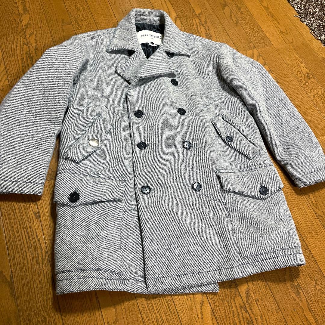 イタリア製【美品】ダークビッケンバーグ ウールピーコート38FEMME