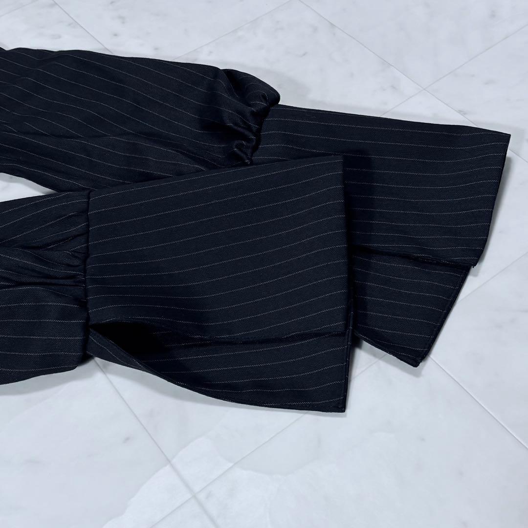 HARE ストライプティアードワンピース ロング ブラック FREE