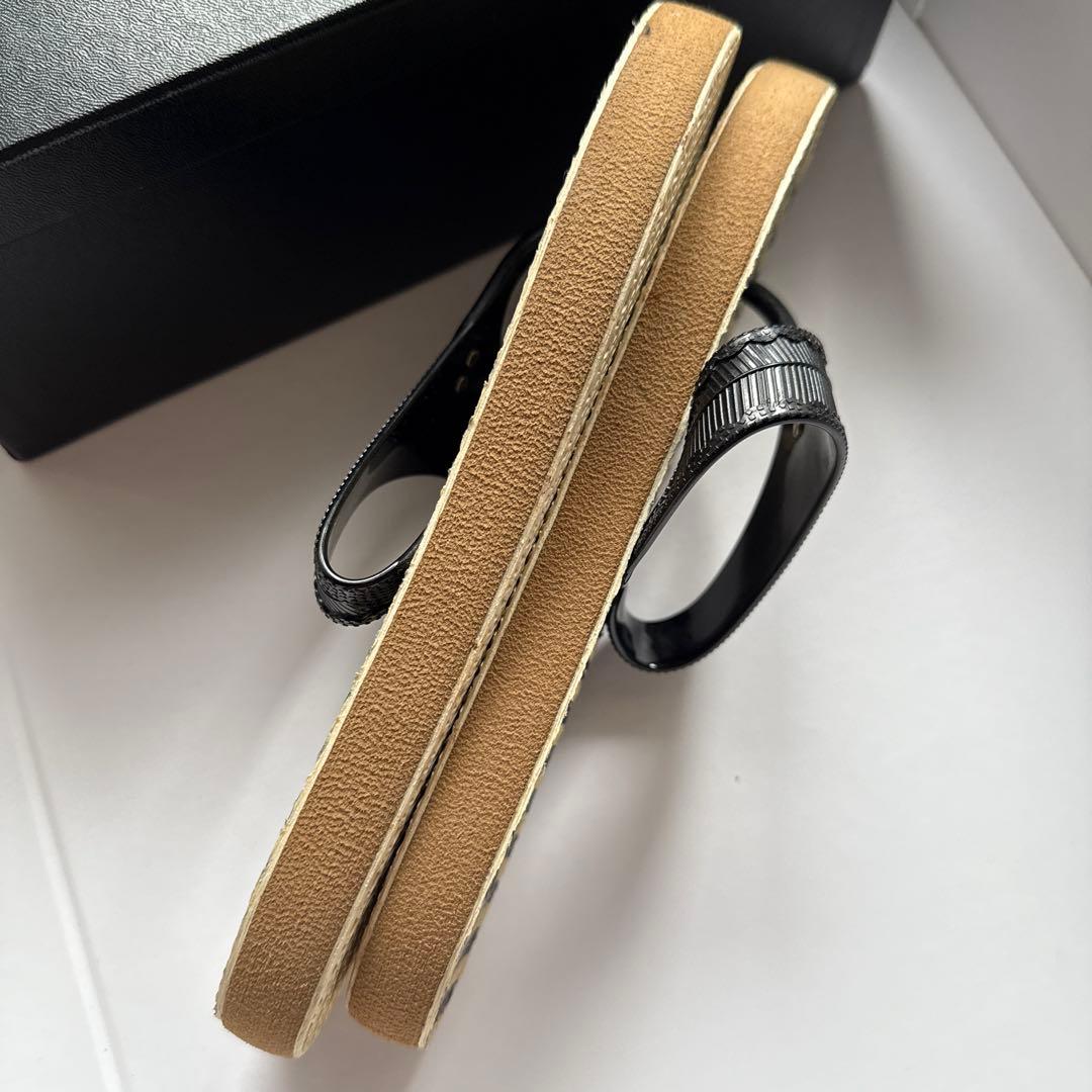 CHANEL ビーチサンダル サイズ39 ブラック/ベージュ