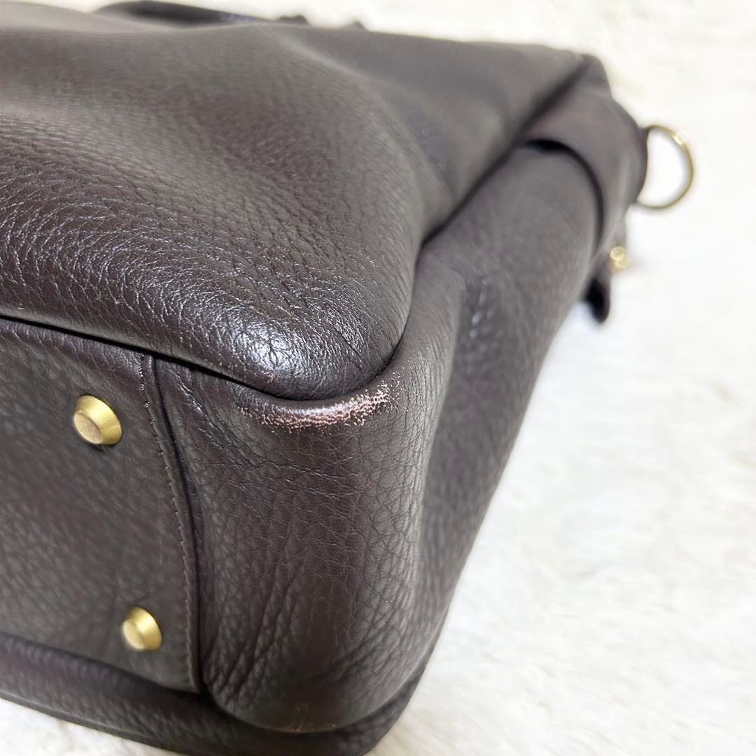 porter 吉田カバン オールレザービジネスバッグ シボ革 2way ブラウン