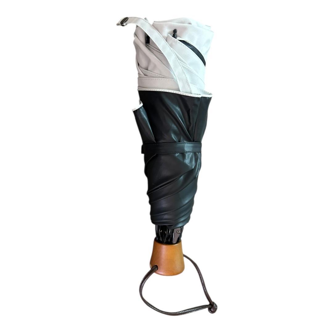 SUN BARRIER 100 3段折 無地 晴雨兼用 折りたたみ傘 ホワイト