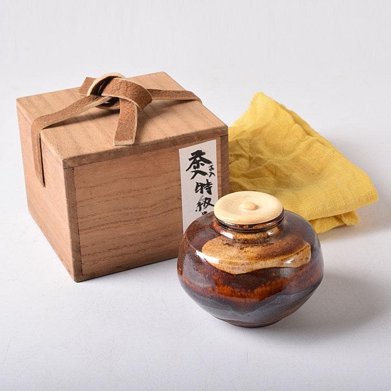 茶道具　瀬戸焼　古瀬戸　茶入　時代箱付　V　8247