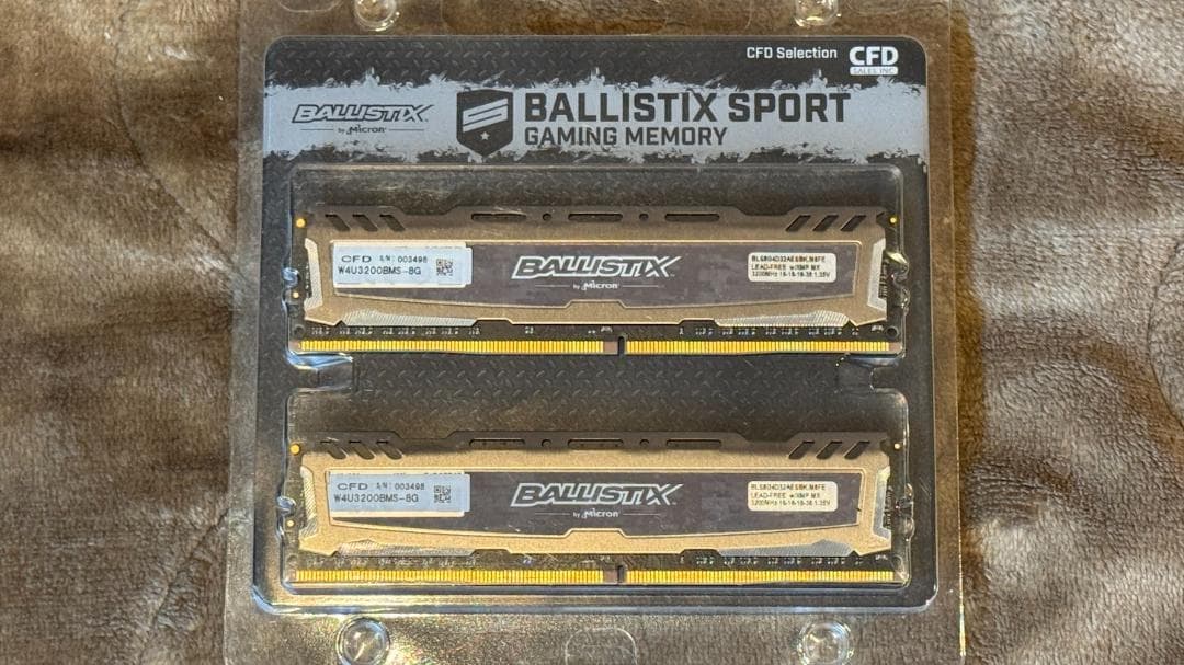 Ballistix Sport DDR4-3200 16GB メモリ