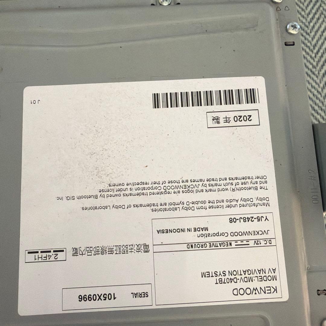 MDV D407BT ケンウッド　KENWOOD