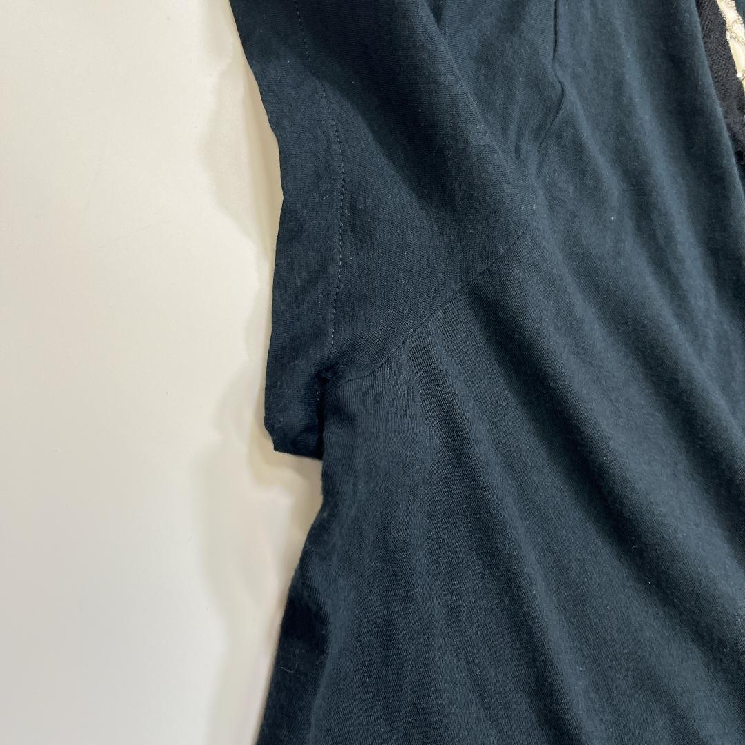 CHANEL 半袖 カットソー チェーン装飾 Ｔシャツ 黒 シャネル