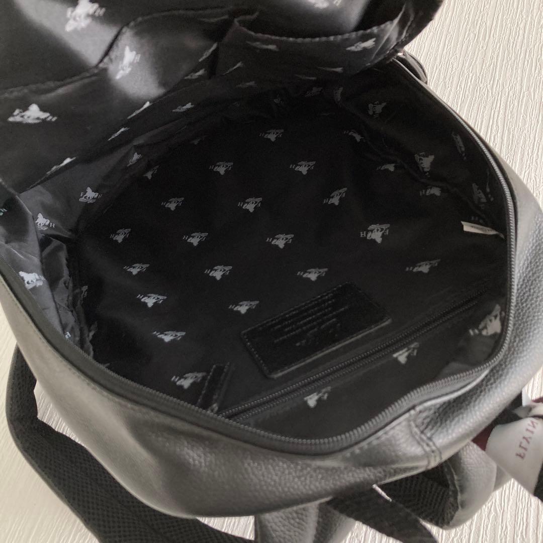 ホースレザー バックパック 黒 FLYING HORSE 馬革 美品 リュック