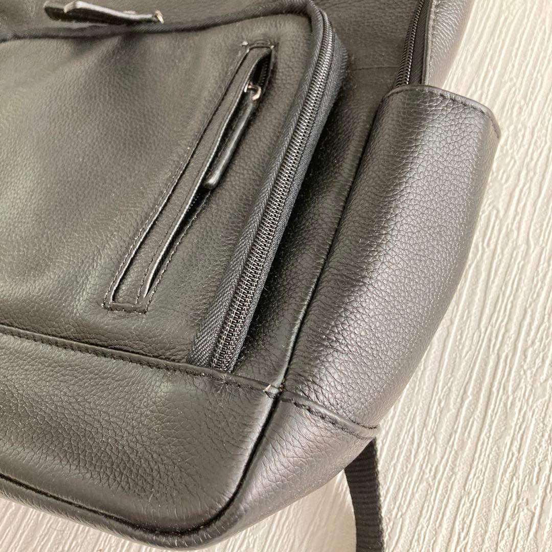 ホースレザー バックパック 黒 FLYING HORSE 馬革 美品 リュック