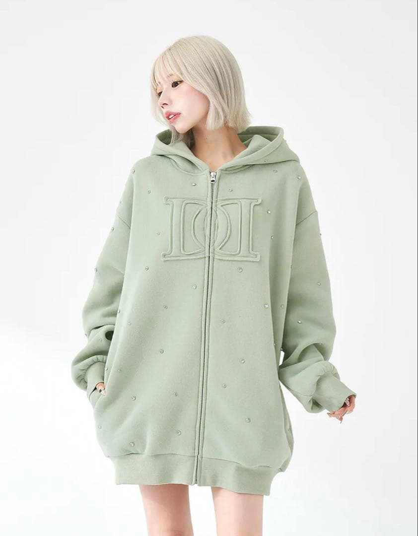 Darich ダーリッチ　DDロゴビジュージップパーカー　ミント　MNT