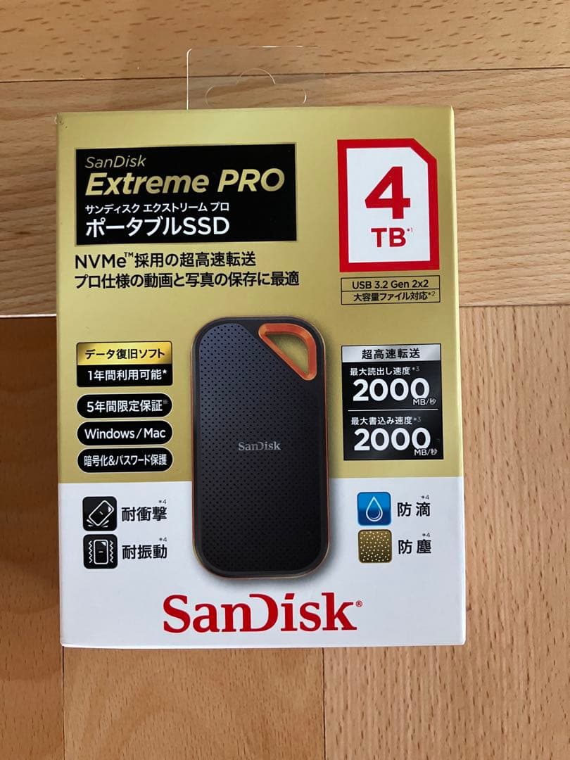 【新品未開封】SanDisk Extreme PRO ポータブルSSD 4TB