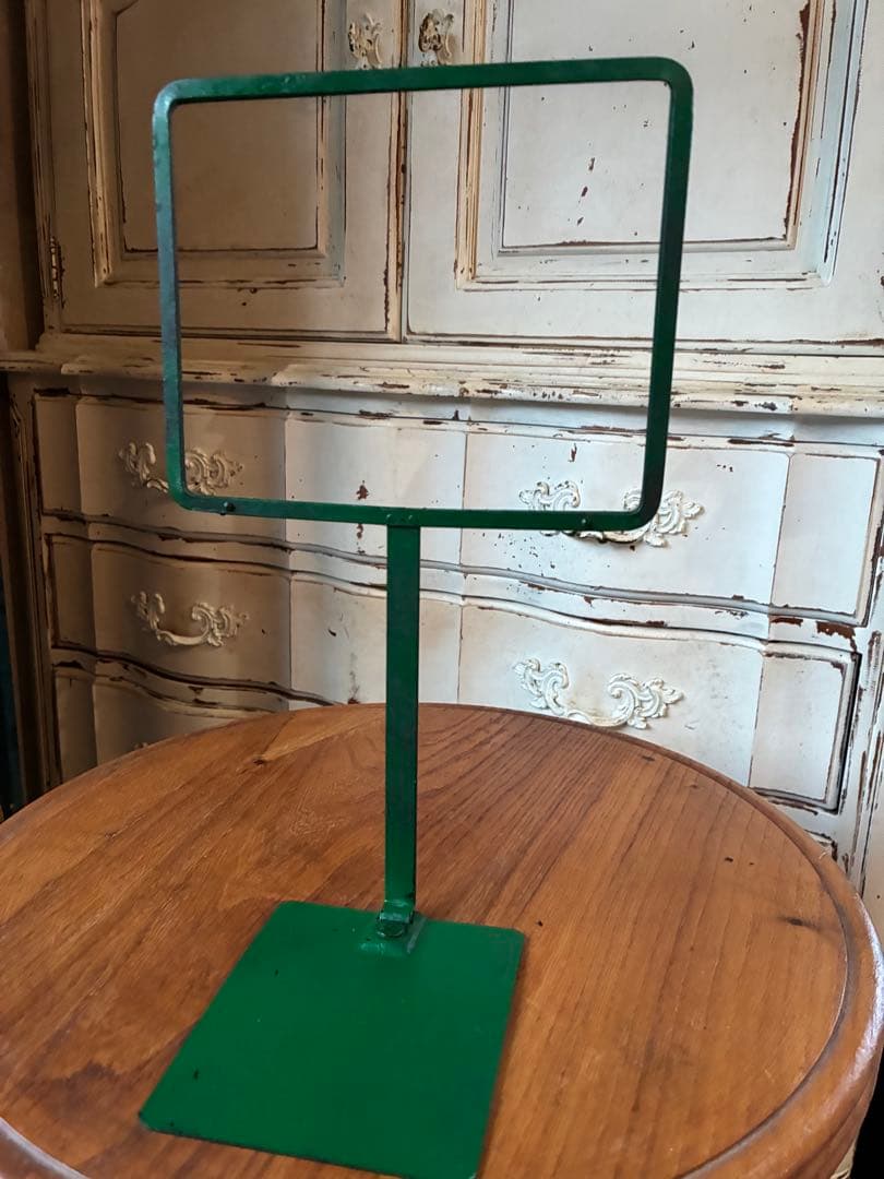 フランス　アンティーク　メタル　ディスプレイ　フォト　ポップ　スタンド　写真立て