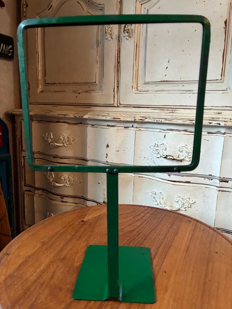 フランス　アンティーク　メタル　ディスプレイ　フォト　ポップ　スタンド　写真立て