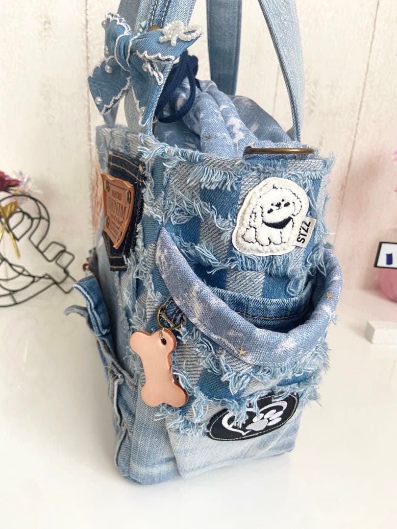 デニムリメイクバック　トイプードル