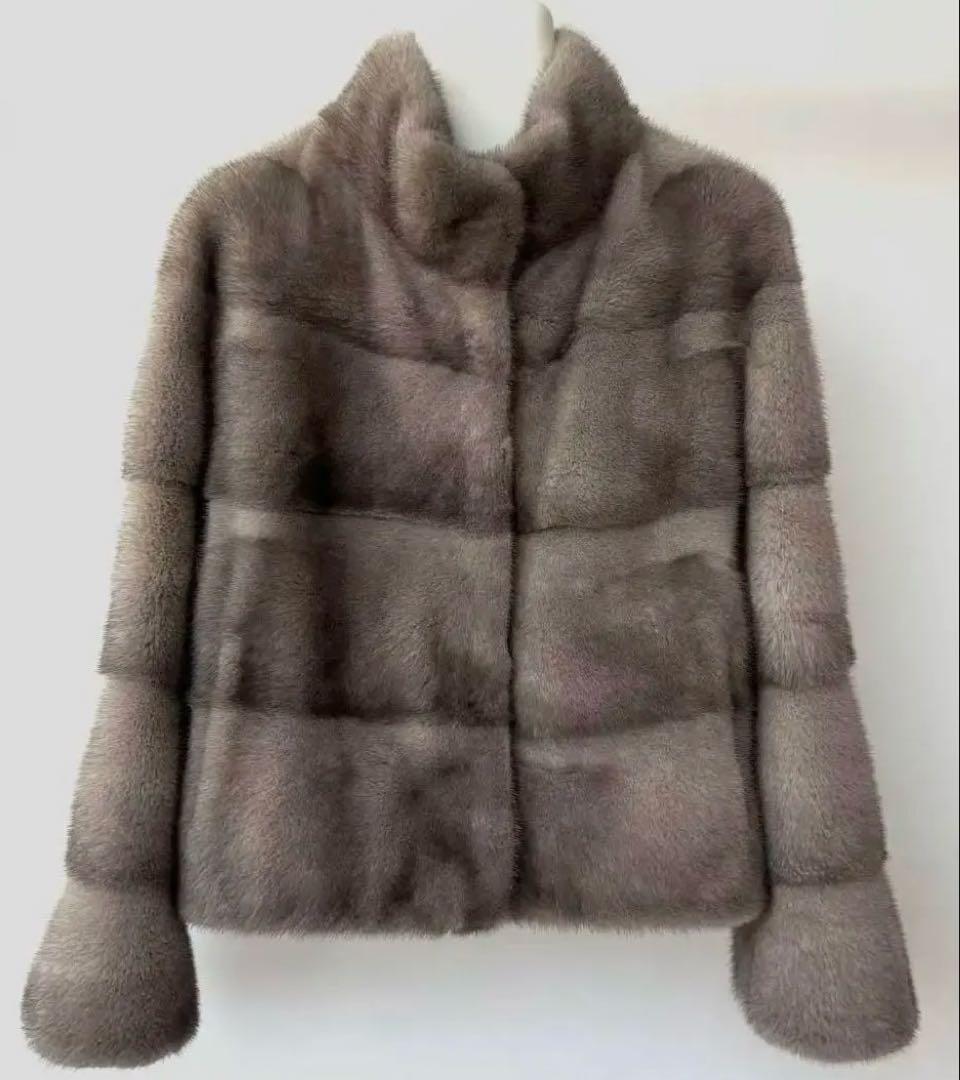 k*i様 ダークディープグレーミンク　ショートコート