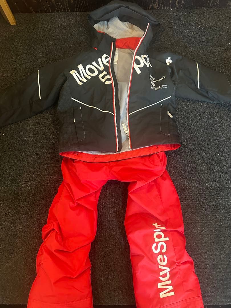DESCENTE Move Sport スキーウェア 子ども用 黒/赤