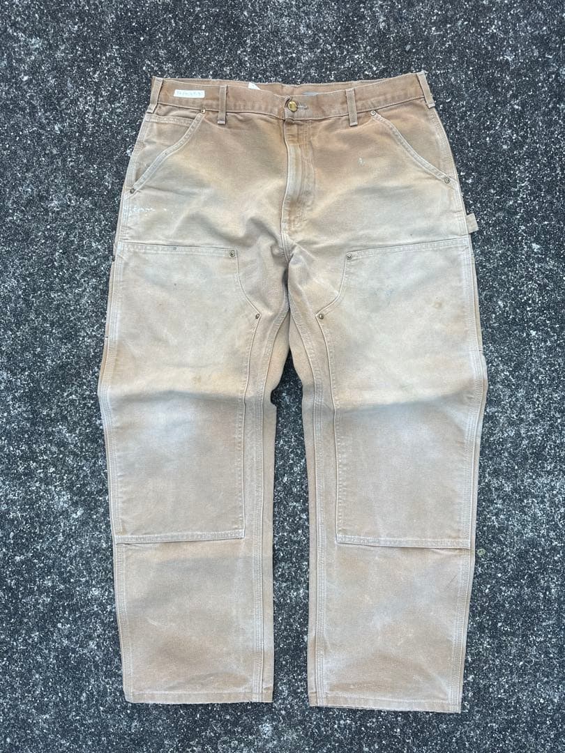 シ*バ様 Carhartt カーハート ダブルニー パンツ B01 BRN 36