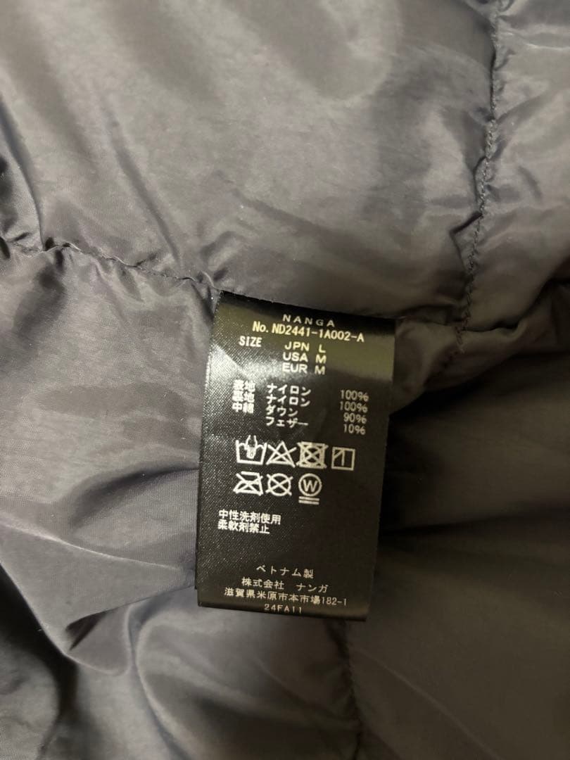 NANGA （ナンガ）オーロラテックス スタンドカラーダウンジャケット Lサイズ