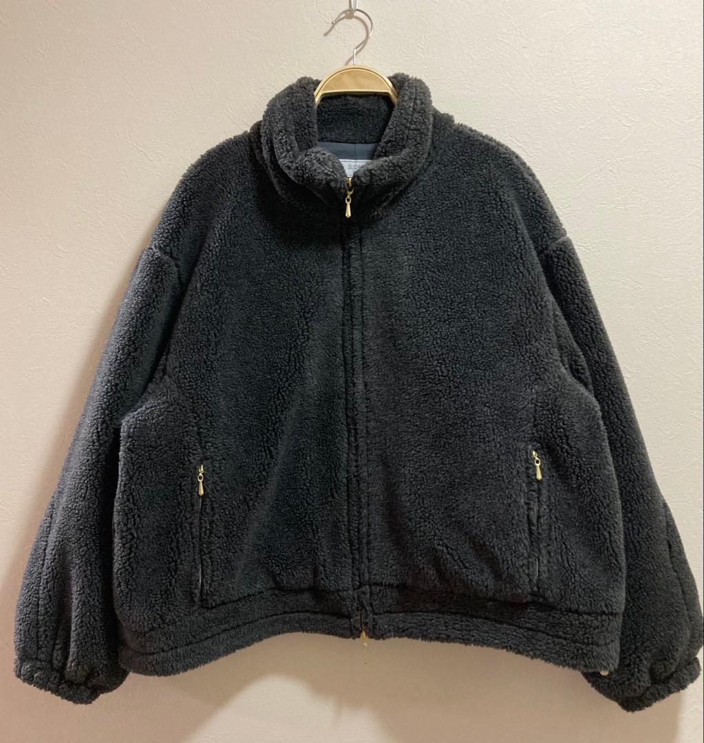 2024AW SLOBE IENA ウールコンボアスタンドコクーンブルゾン