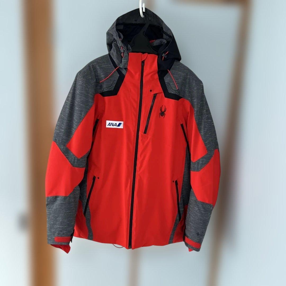 SPYDER フード付きジャケット 赤/グレー