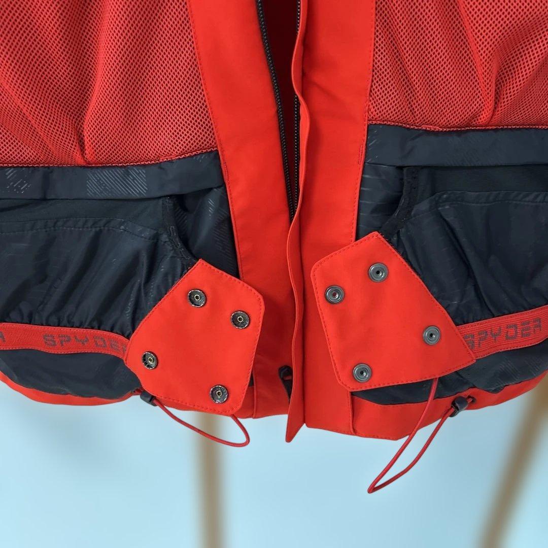 SPYDER フード付きジャケット 赤/グレー