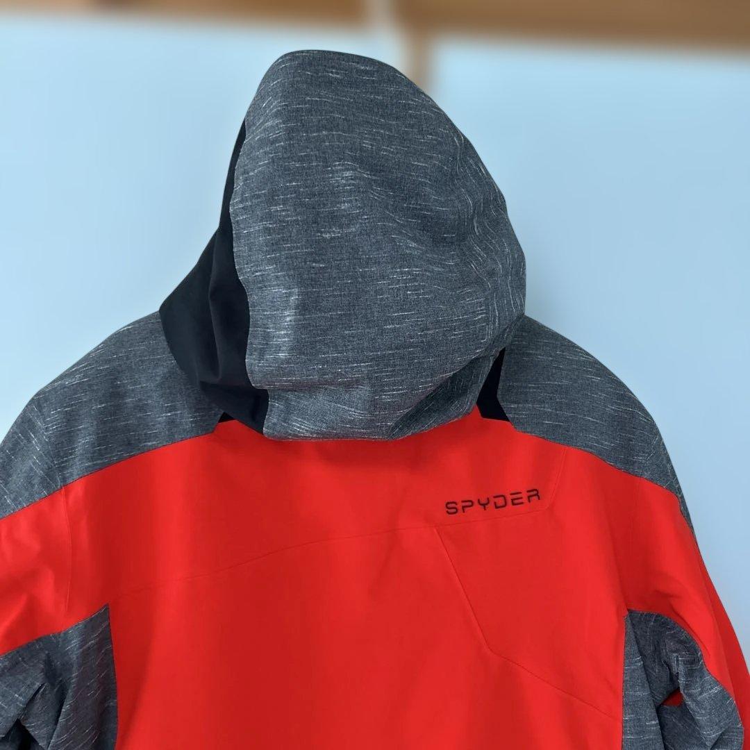 SPYDER フード付きジャケット 赤/グレー
