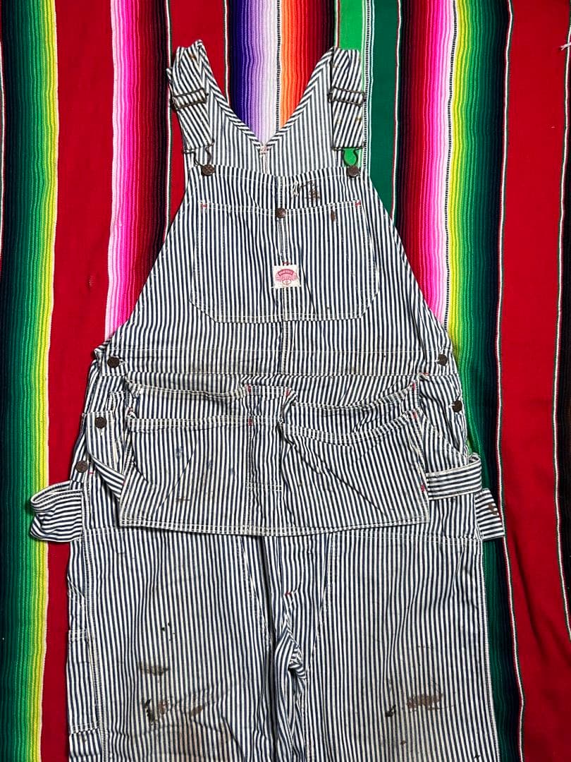 と*ん様 1940s ヴィンテージオーバーオール　ヒッコリー　ダブルニー　エプロ