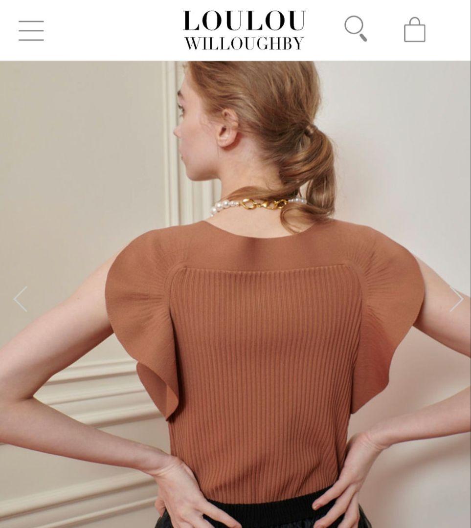 新品LOULOU WILLOUGHBYスキャーラッププルオーバー ホワイト