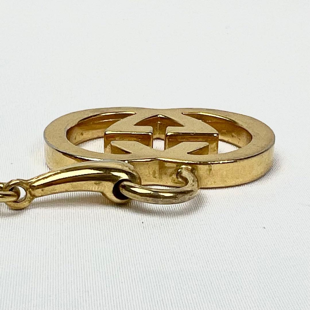 美品 GUCCI チェーンベルト インターロッキング ホースビット ゴールド