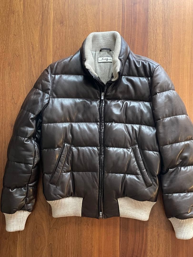 Salfra サルフラ レザーダウンジャケット イタリア製 サイズ46