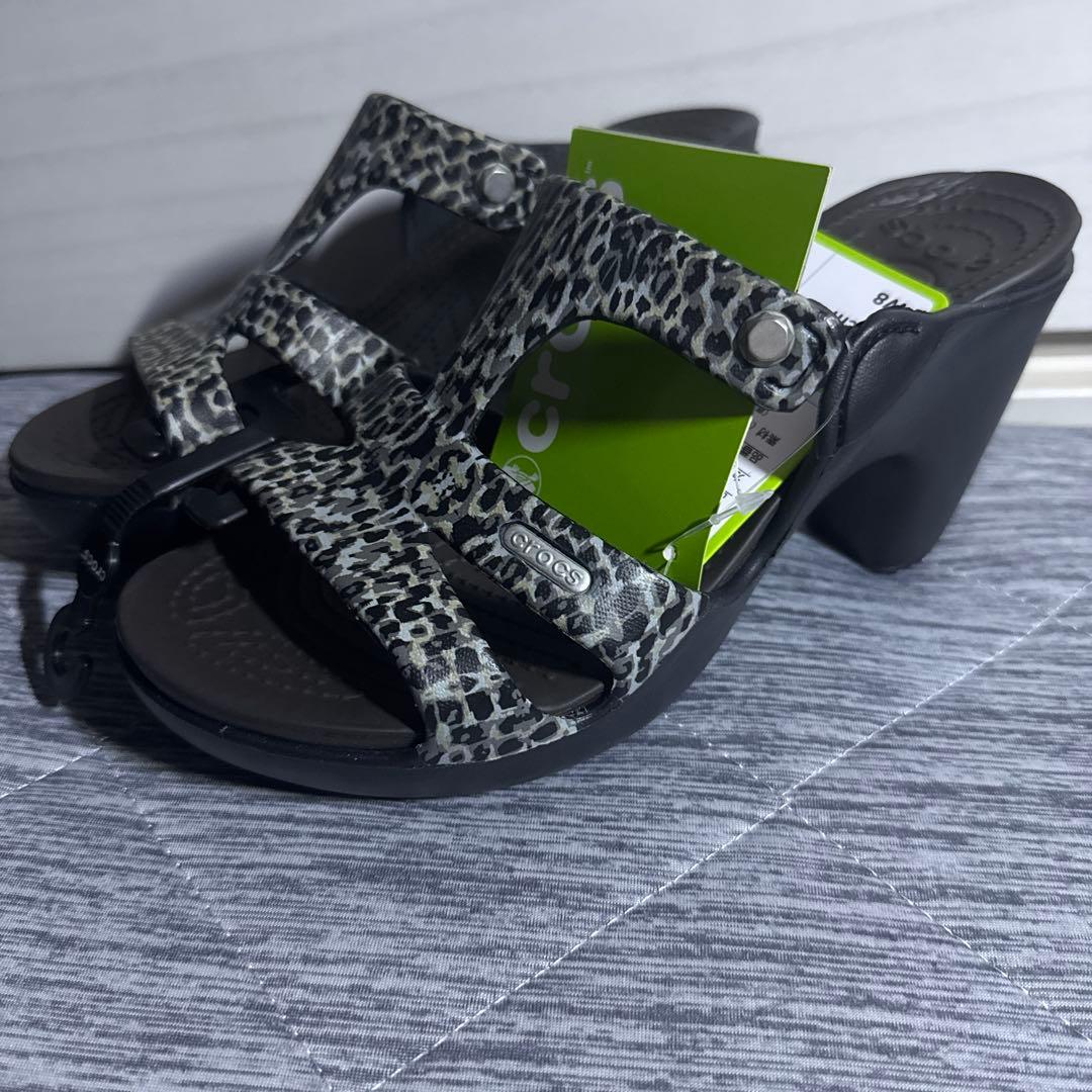 新品　クロックス　サイプラス　W8 24cm レオパード　レア