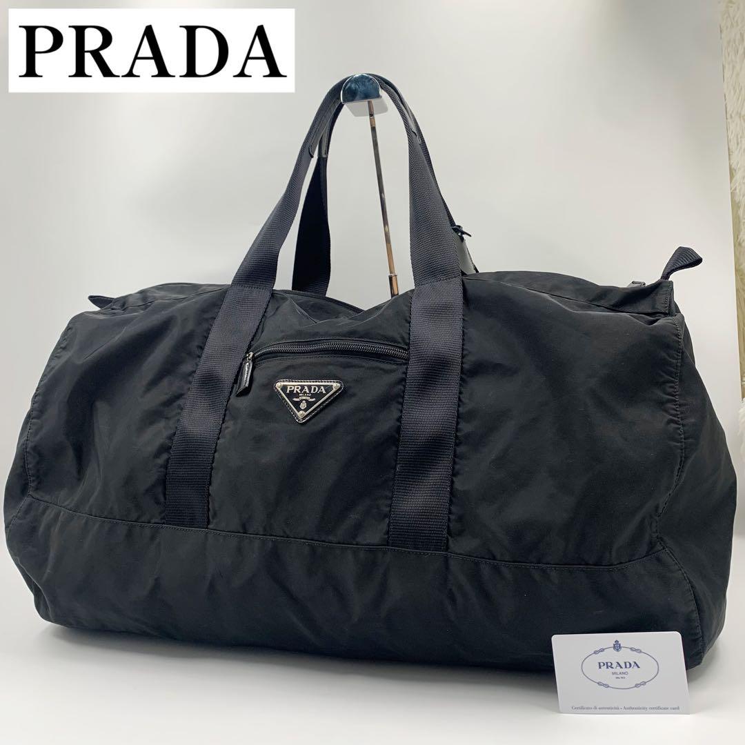T*o様 【✨美品✨】 プラダ 三角ロゴ ボストンバッグ ナイロン ブラック