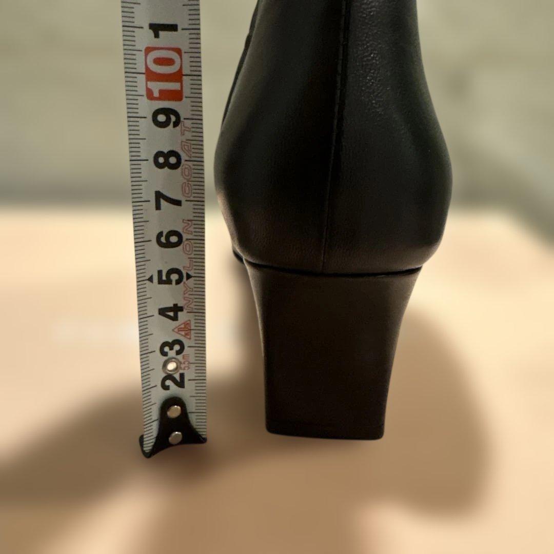 [新品未使用]ファビオルスコーニ　 ブーツ　ブラック　スクエアトゥ　23cm