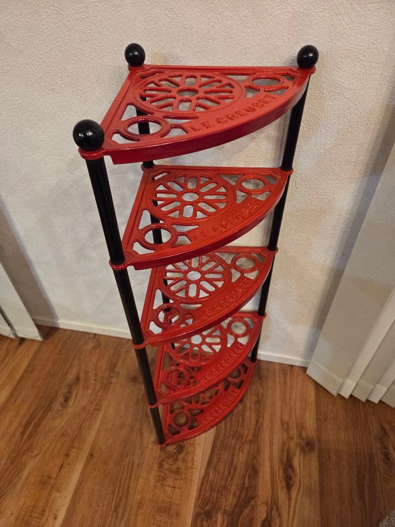 LE CREUSET ルクルーゼ ポッドスタンド 5段 廃盤品 チェリーレッド