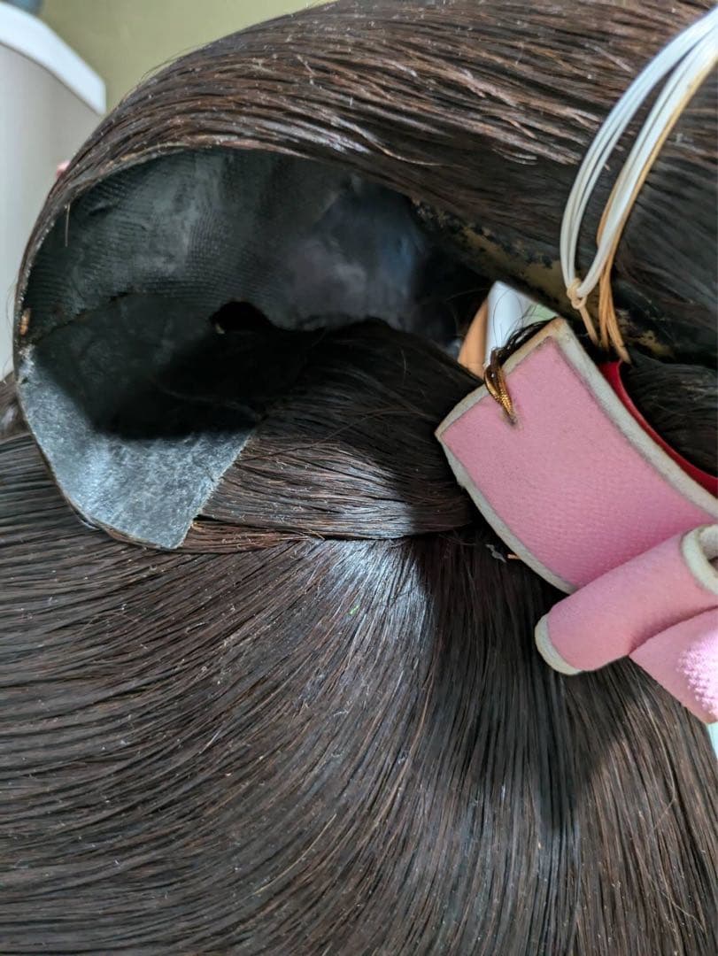 1週間限定セール　日本髪かつら　婚礼かつら　花嫁かつら　かんざしセット付き