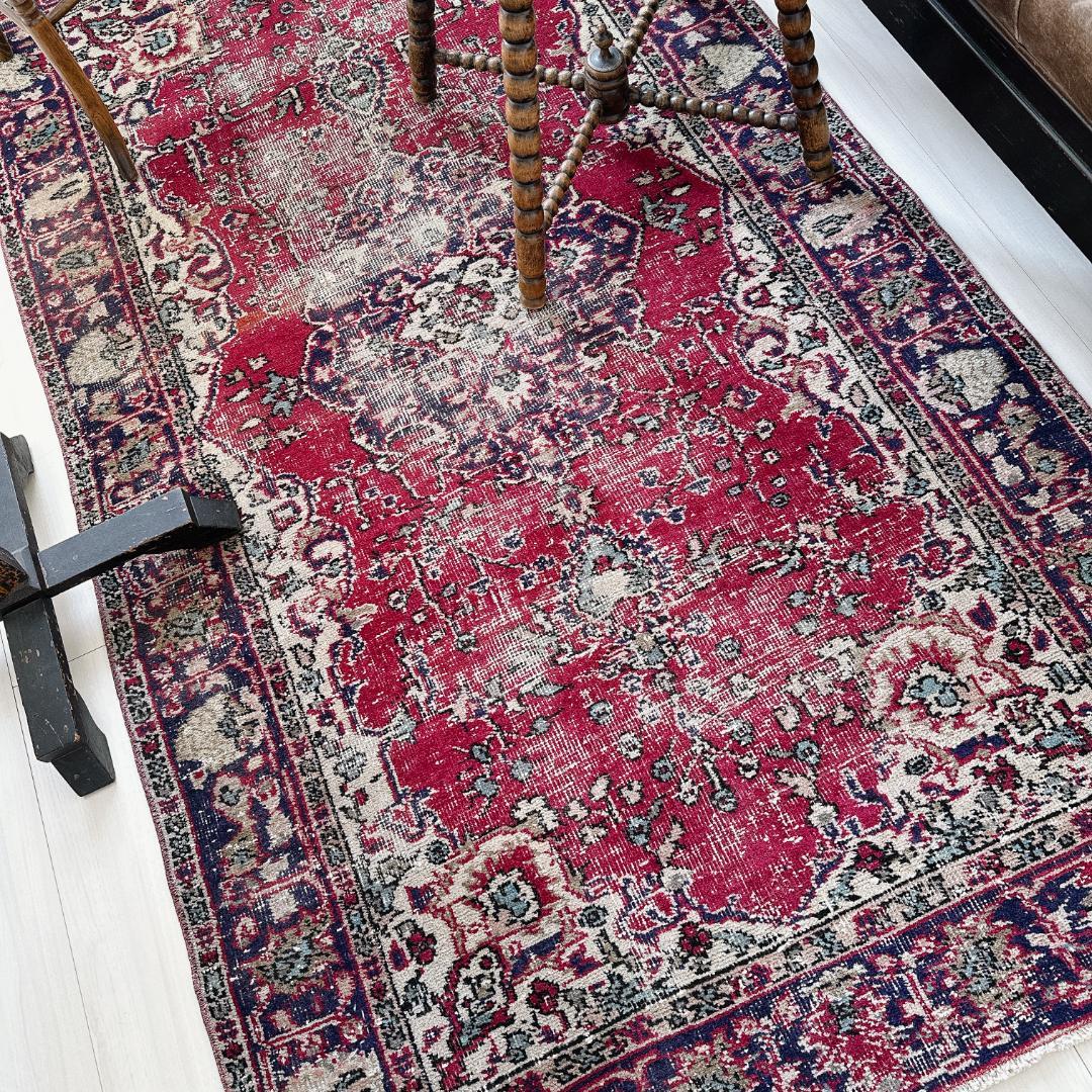 actn202 トルコ ヴィンテージラグ A112