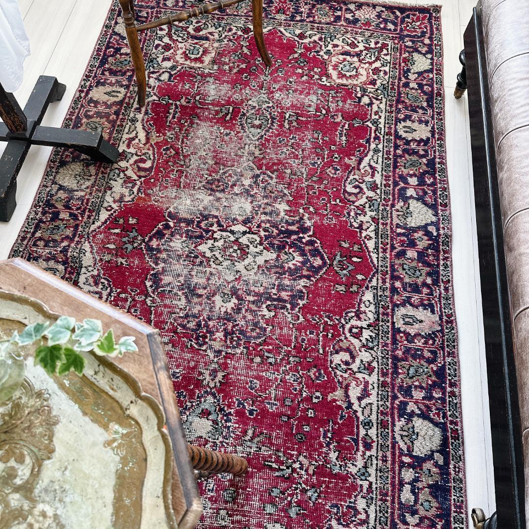 actn202 トルコ ヴィンテージラグ A112