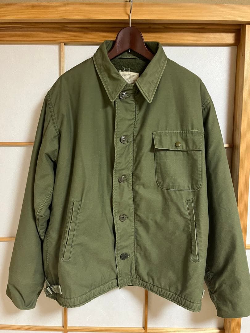 米軍実物 U.S. NAVY A-2 deck jkt 70's 42-44