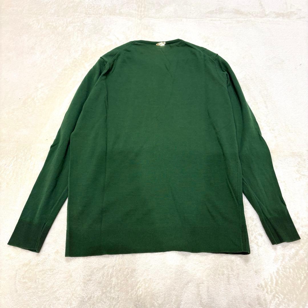 未使用級ミューズドゥーズィエムクラスFFカーディガン金ボタングリーンクルーネック