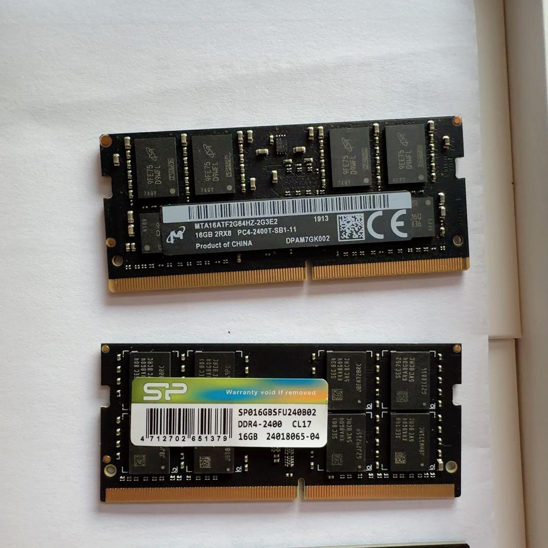 DDR-2400(PC4-19200)16GB×2、4GB×2
