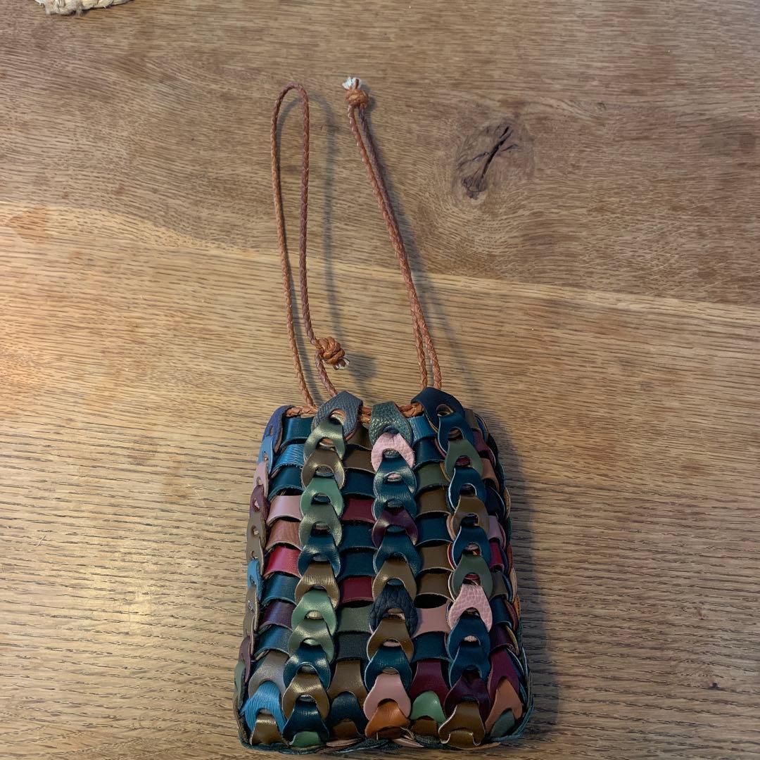 il micio イルミーチョ　BOHO 巾着　バッグ　マルチカラー