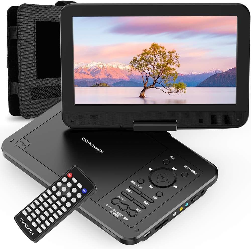 DEPOWNER 10.5インチ DVDプレーヤー 車載用ホルダー付き