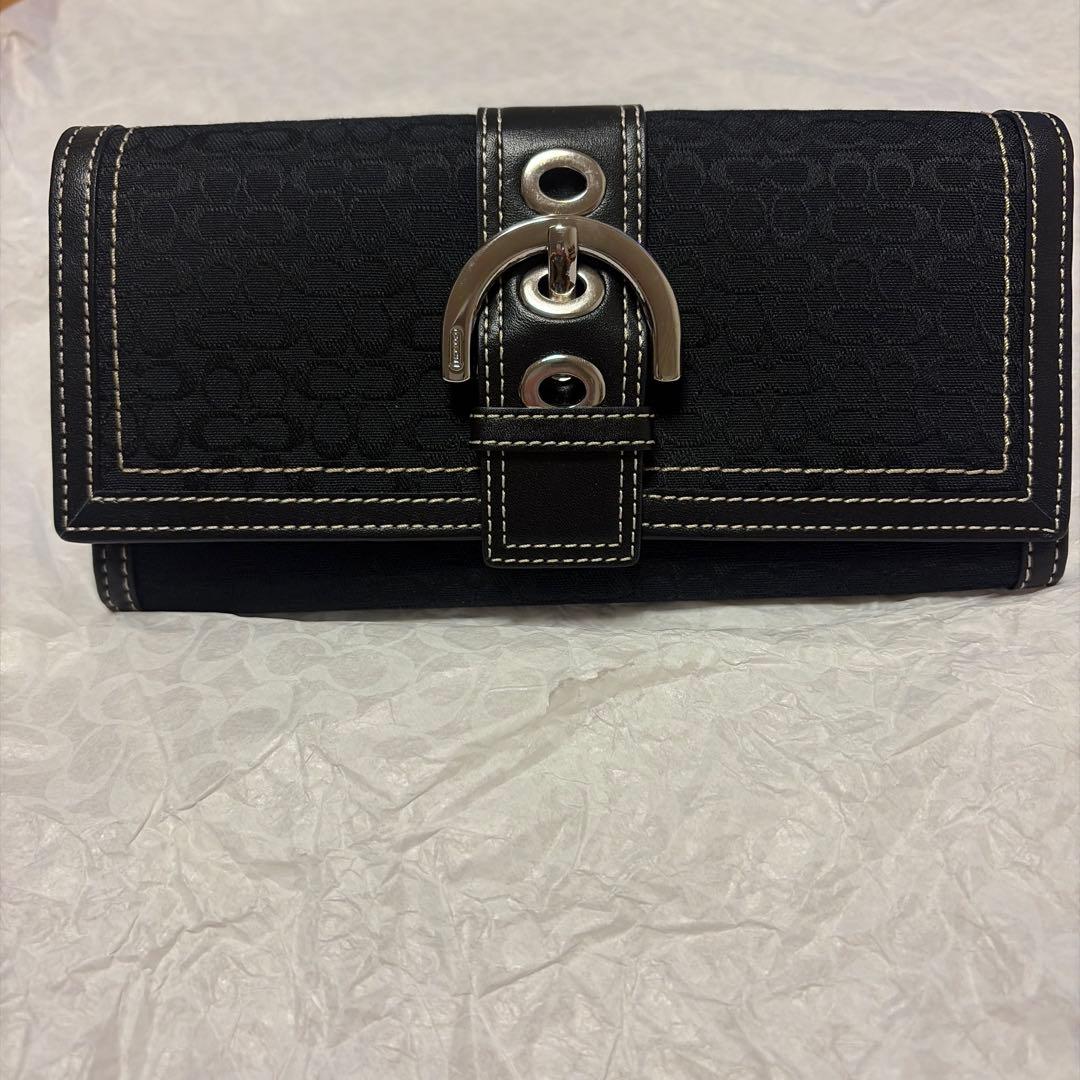 【ライナ】❤︎COACH ブラック 長財布 ❤︎