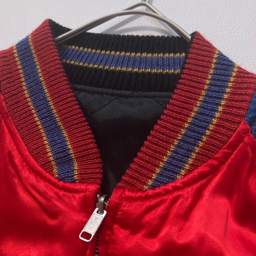 【希少】Switch　リバーシブル2WAYスカジャン 和柄刺繍 龍 虎 日本地図