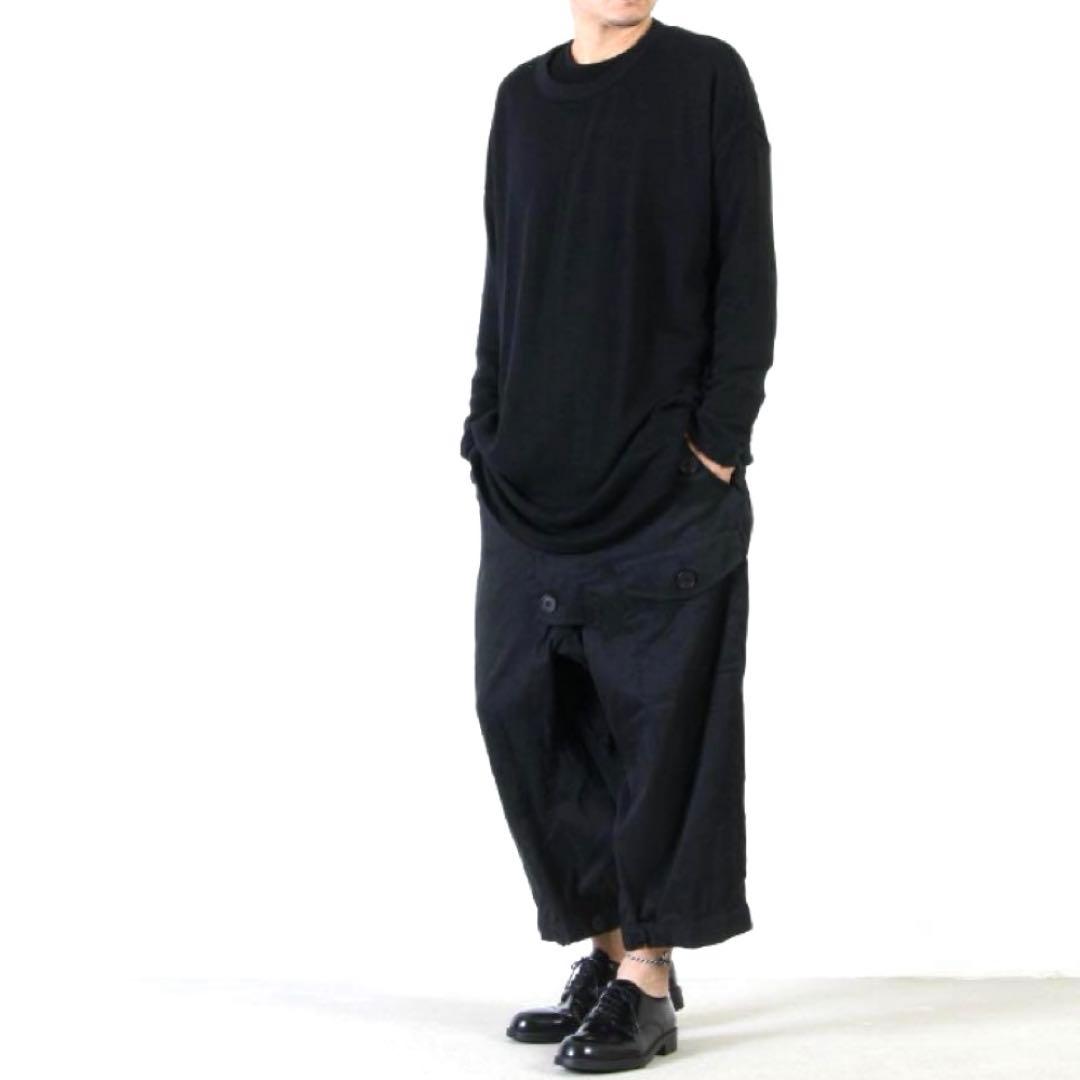 KLASICA クラシカ　ワイドサルエルパンツ　クロップド丈　ブラック　サイズ1