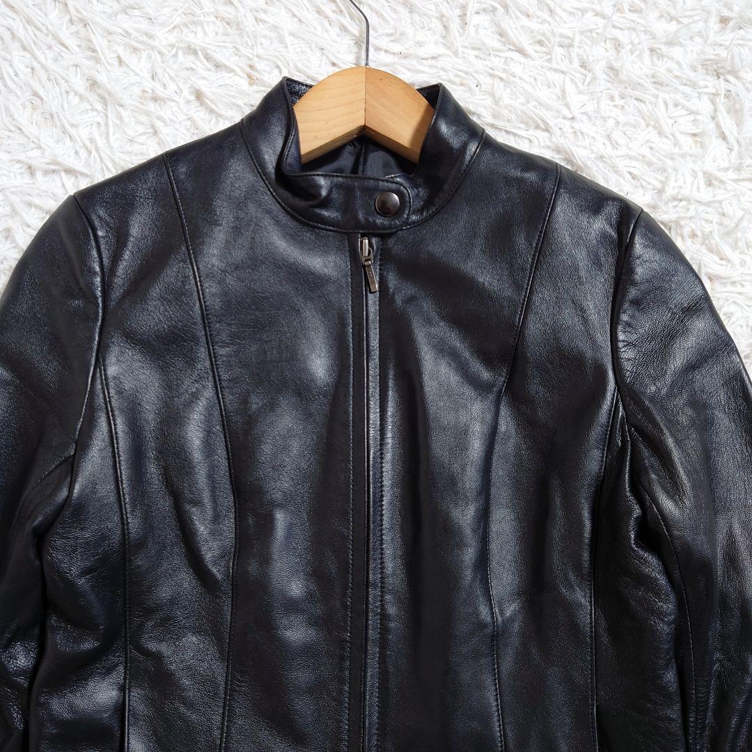 ANAYI　アナイ　ライダース　レザージャケット　羊革　ラムレザー　黒　36　S