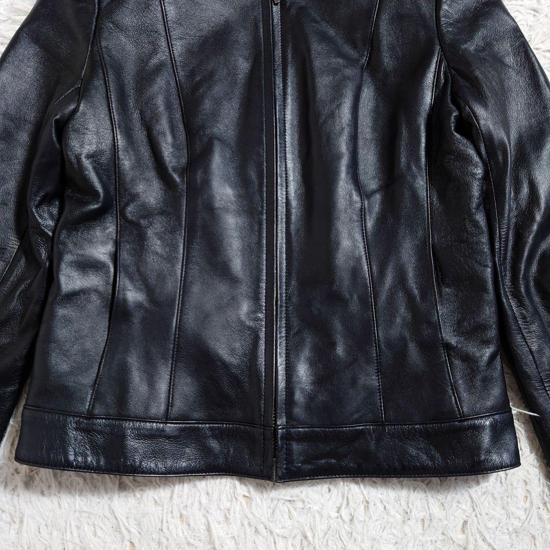 ANAYI　アナイ　ライダース　レザージャケット　羊革　ラムレザー　黒　36　S