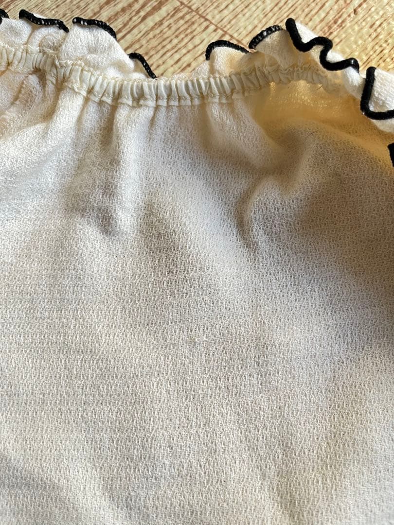 マールマール ナイトウェア オフホワイトストライプ パジャマセット70〜80cm