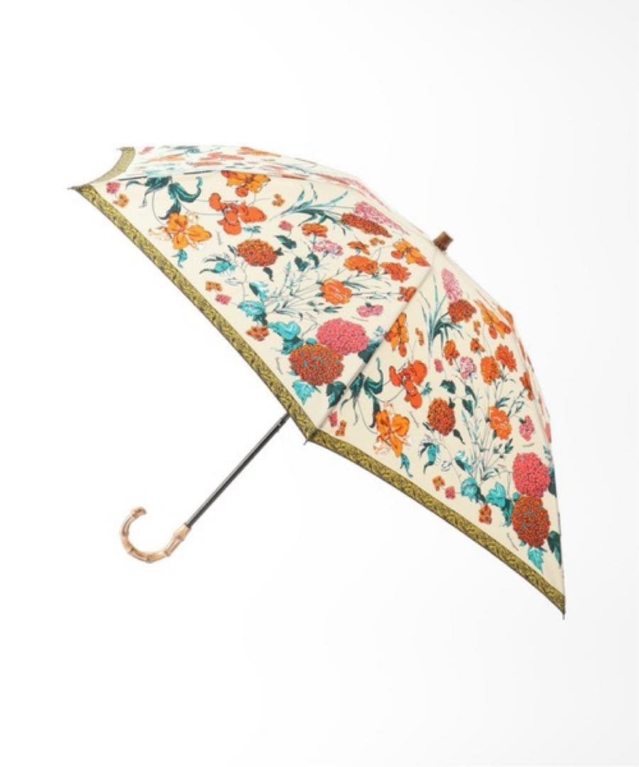 manipuri 花柄 2way折りたたみ傘 晴雨兼用