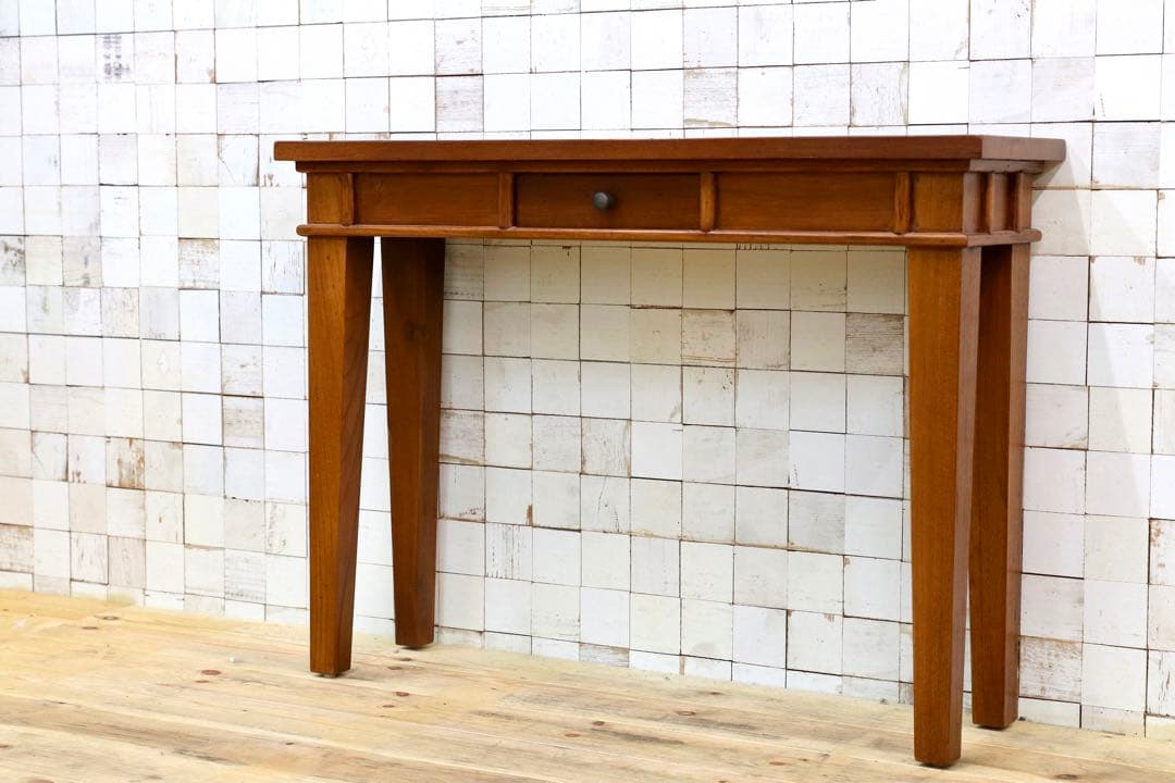 GMIK392○アジアン コンソールテーブル 飾り台 無垢 木製 花台 アンテ